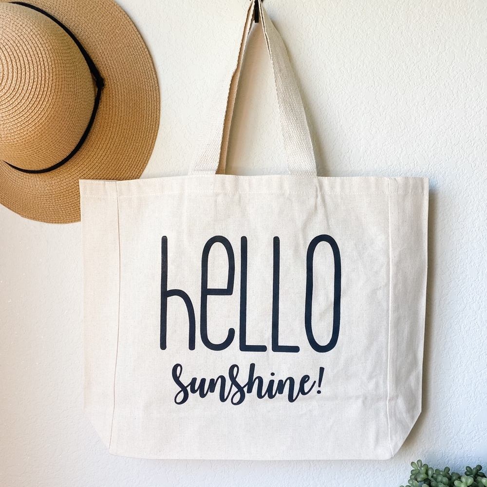 Funny Screen Printed Canvas Shopping Tote Bag - Handmade